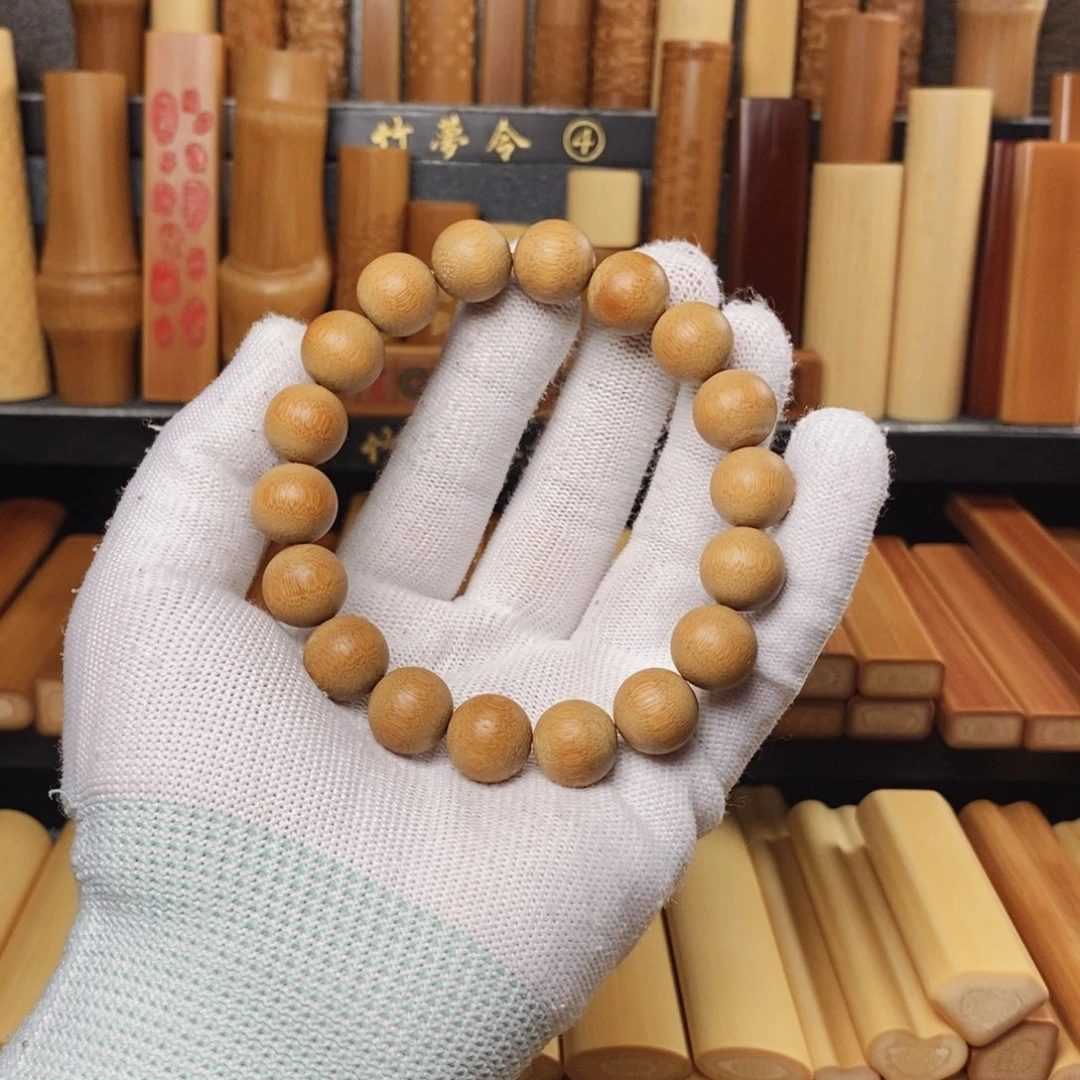 实心玉竹文玩手把件手串