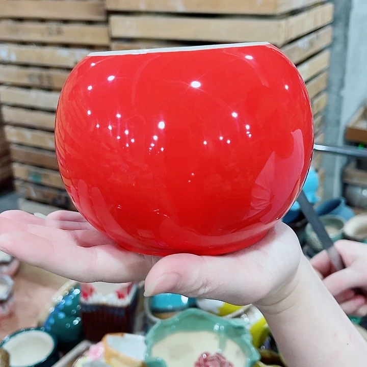 有孔，凑10元包邮陶瓷花盆发货！