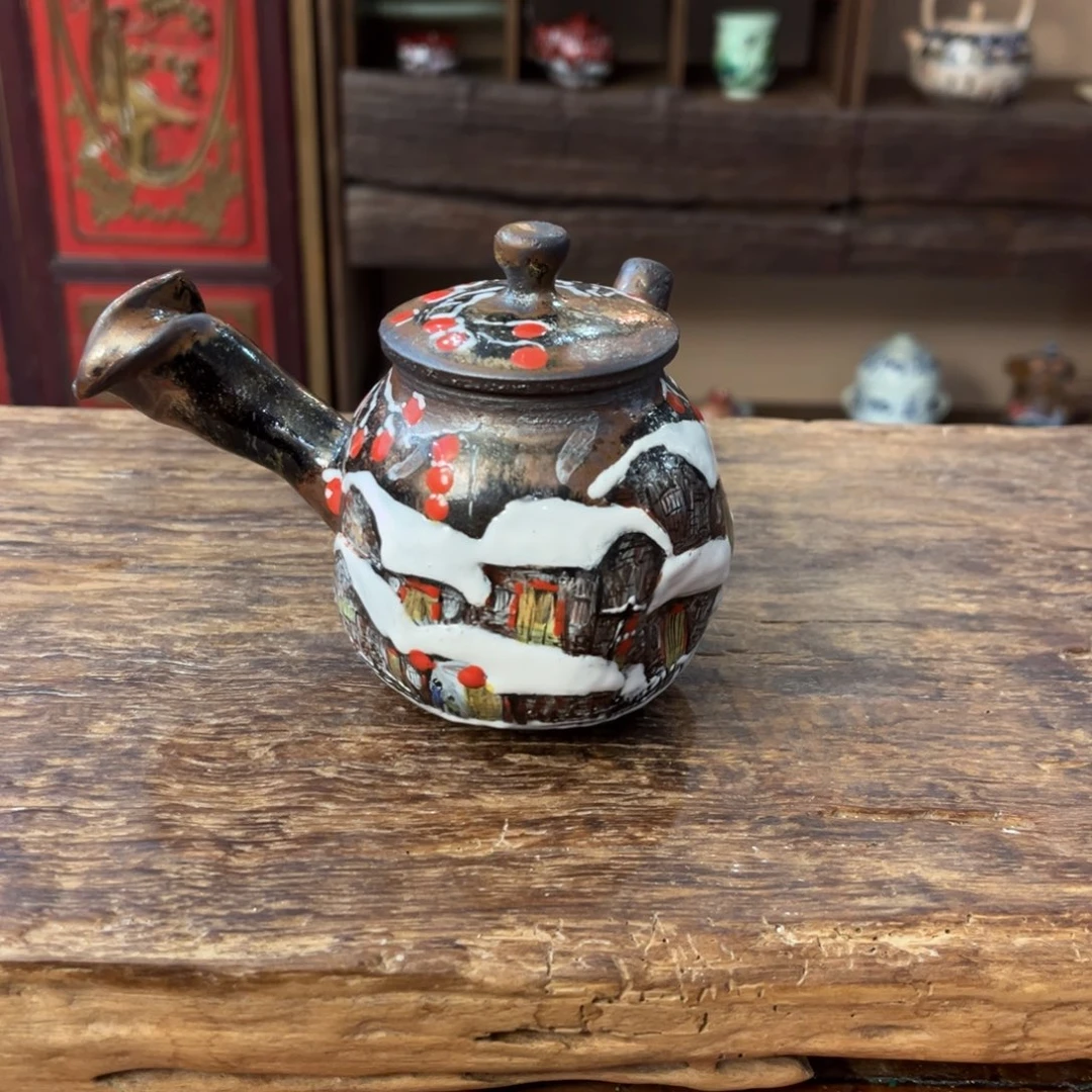 柴烧手工手绘陶瓷