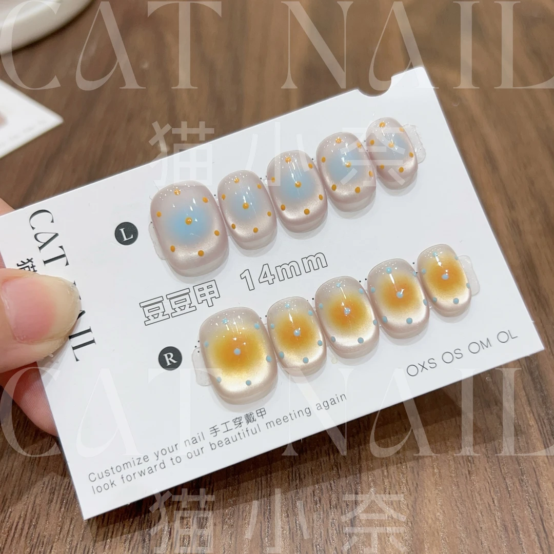 【长短可选】" 可露丽“手工穿戴甲 定制美甲贴片10片装