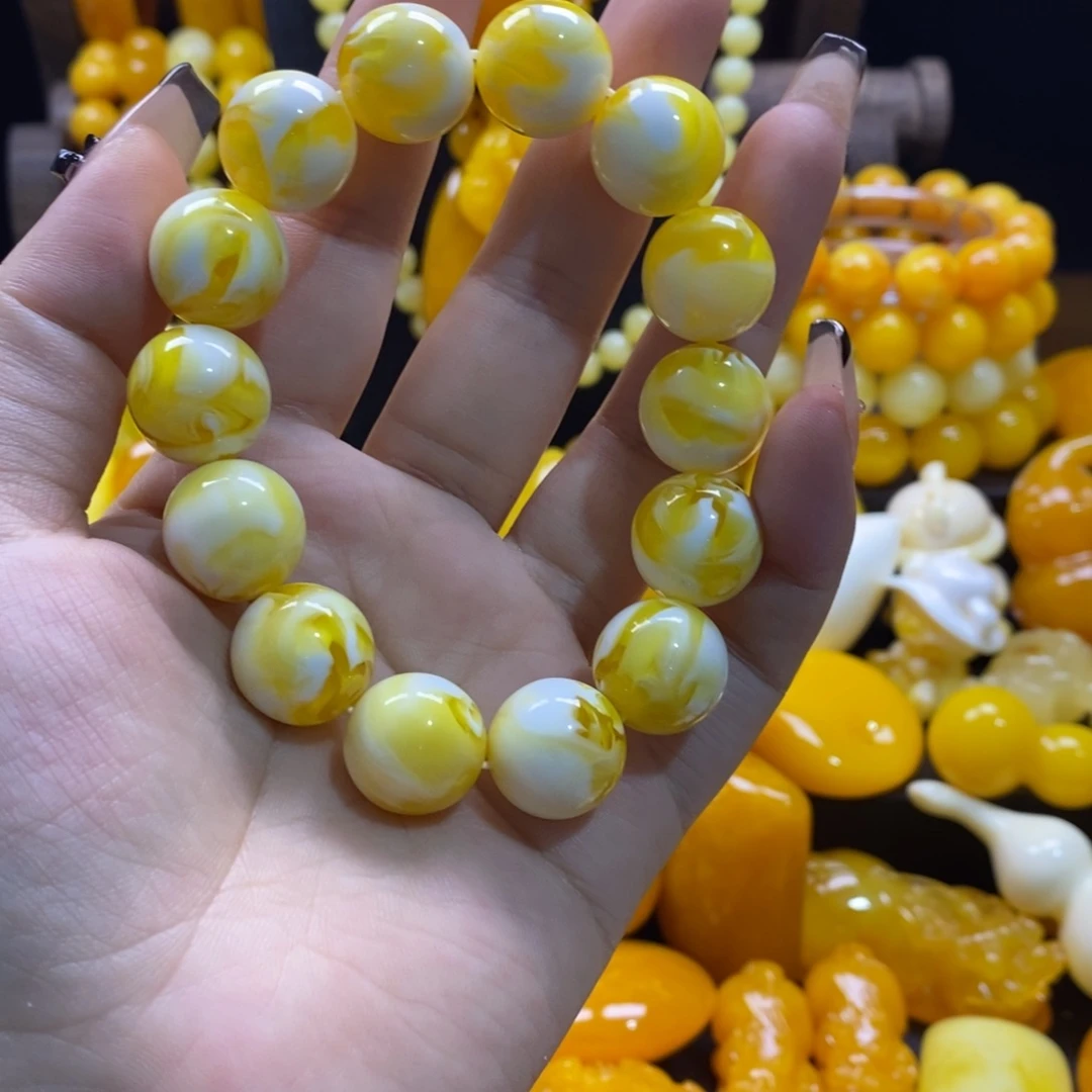 梦***️非金属白色16手串