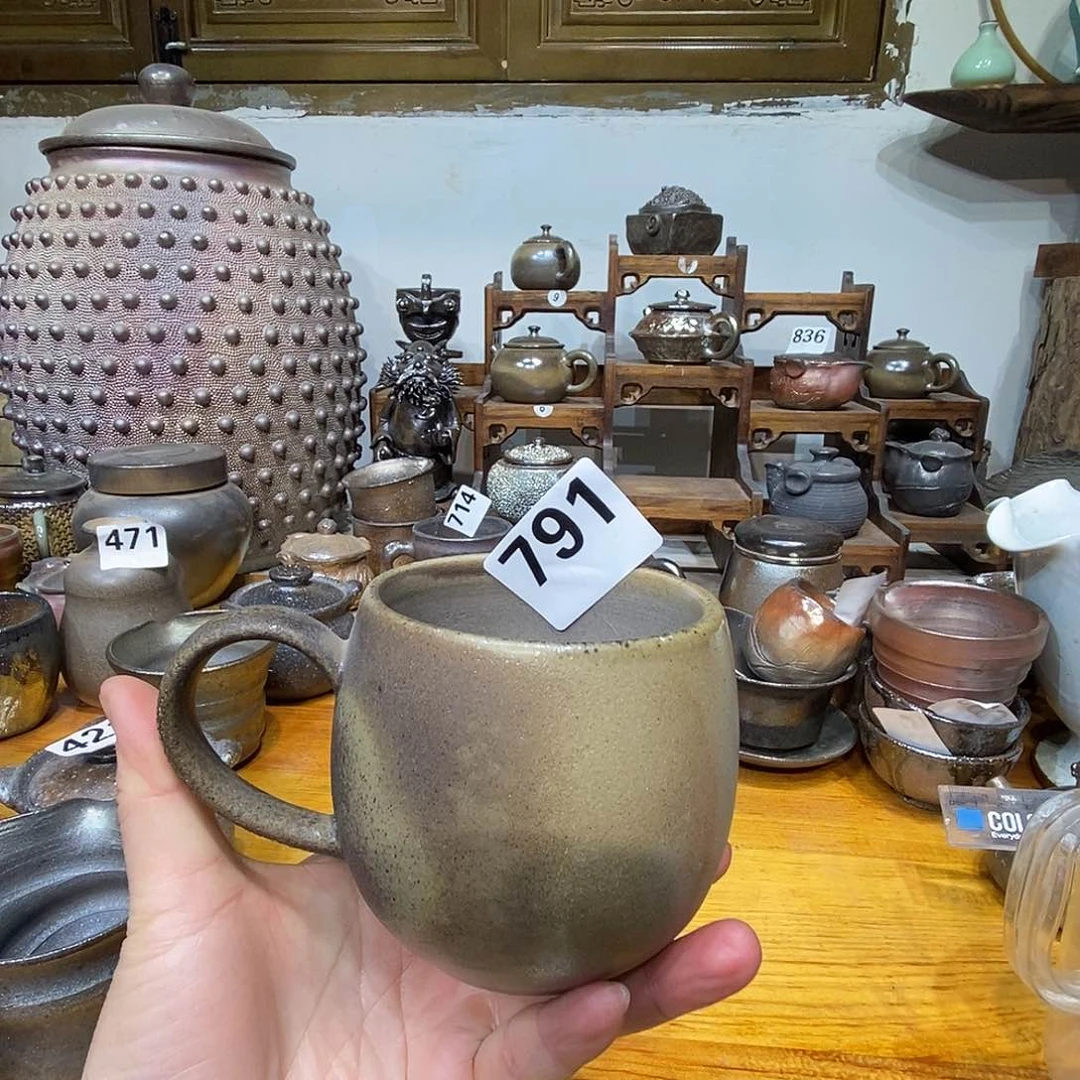 高温柴烧陶泥马克杯