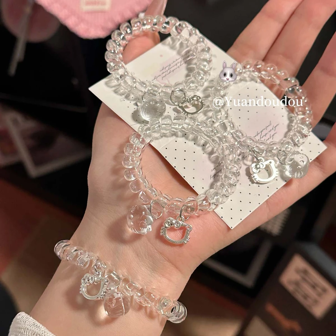 新款甜美电话线发圈简约头绳无痕夏天发绳清新百搭日常高弹力耐用