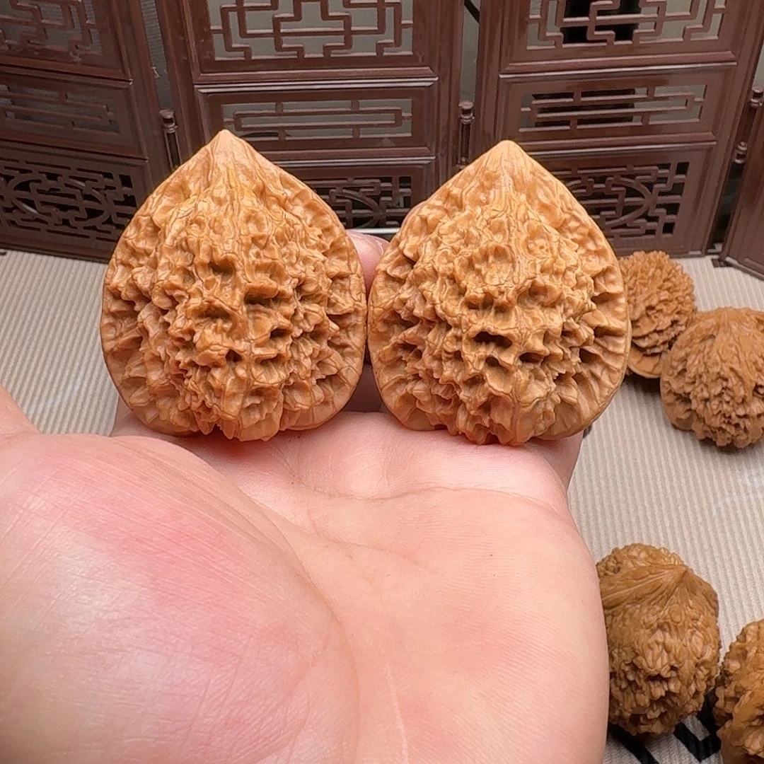 把件文玩核桃49尺全品麒麟纹官帽