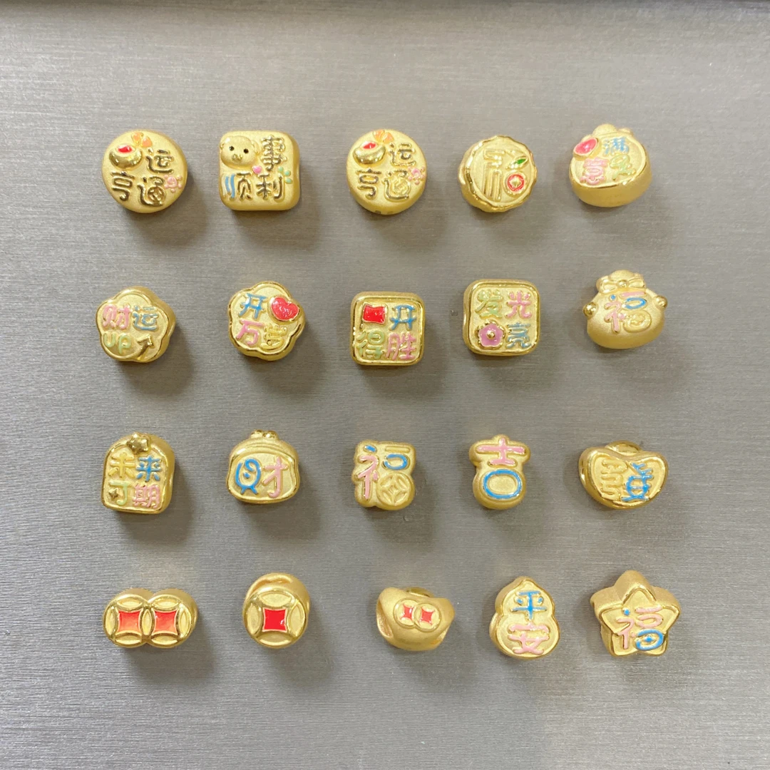 足金999珐琅精工精美马卡龙色系手串