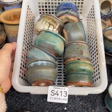 紫砂花盆微瑕413口径5厘米左右