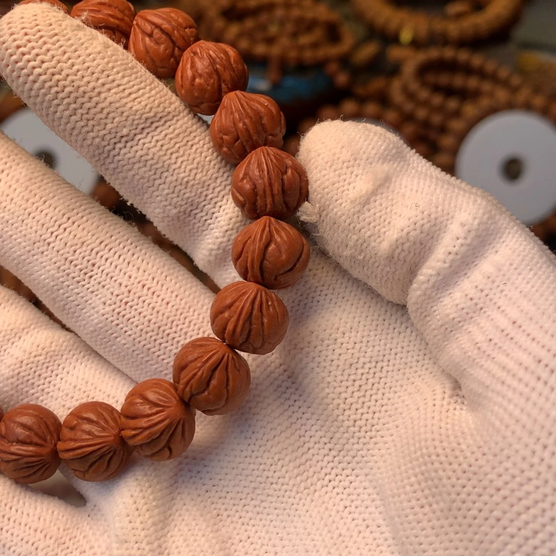 幸***手串桃核秦岭龙纹