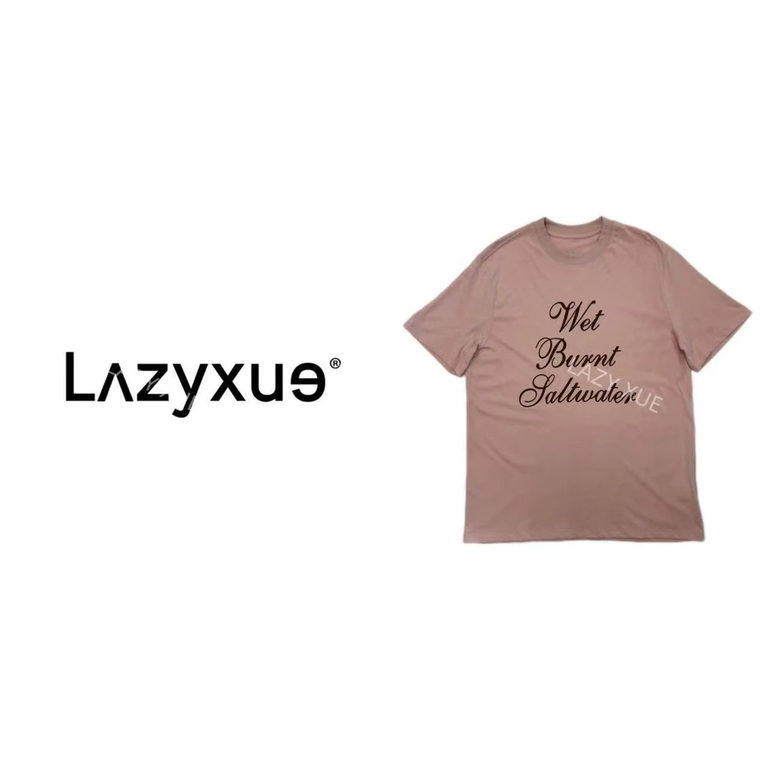 LAZYXUE薛懒懒/"肆野"轻奢夏季宽松夏款印花设计师圆领T恤 A317