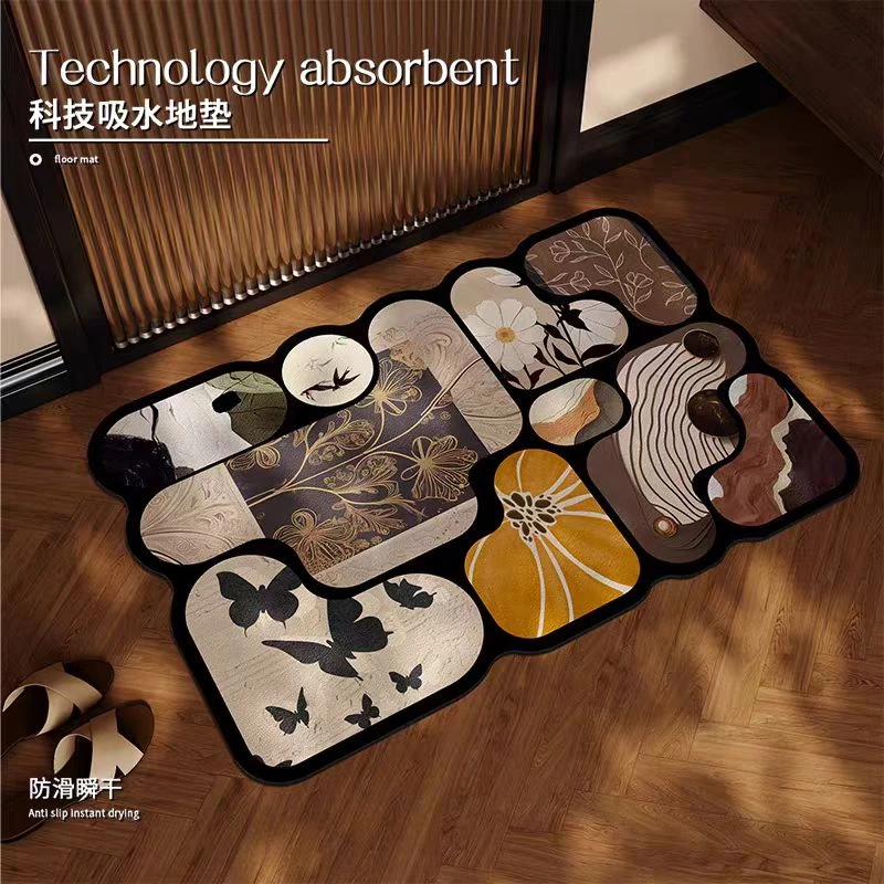 Mooshine 慕上 升级款硅藻泥中古风浴室防滑吸水地垫卫生间脚垫