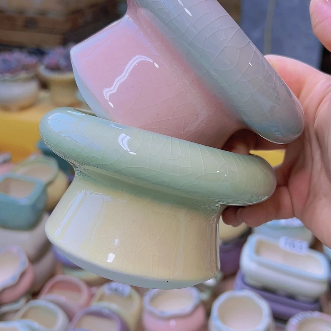 红陶陶瓷花盆当场满12包邮