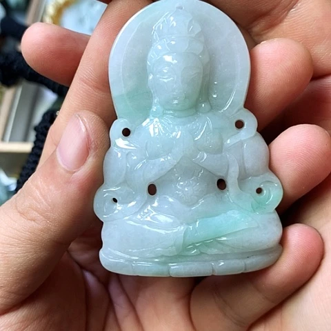 颈饰未镶嵌翡翠福豆豆珠宝翡翠颈饰