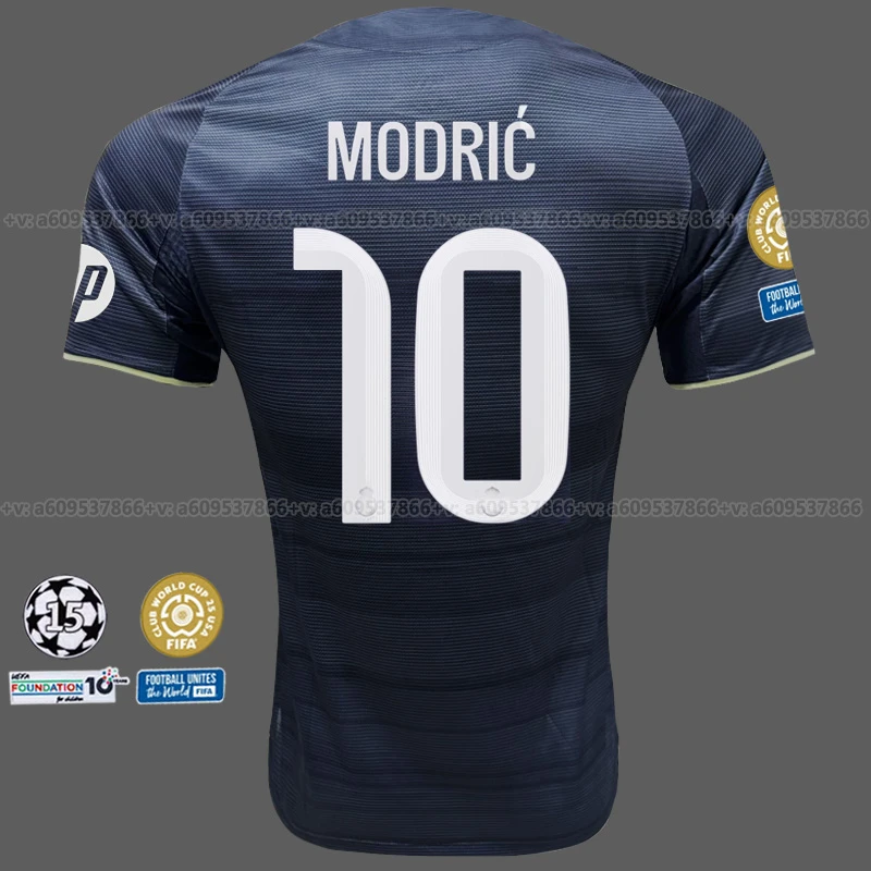 2526皇马客场球员版10号莫德里奇球衣贝林厄姆巴佩维尼修斯足球服