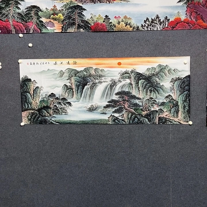 国画小六尺山水一副