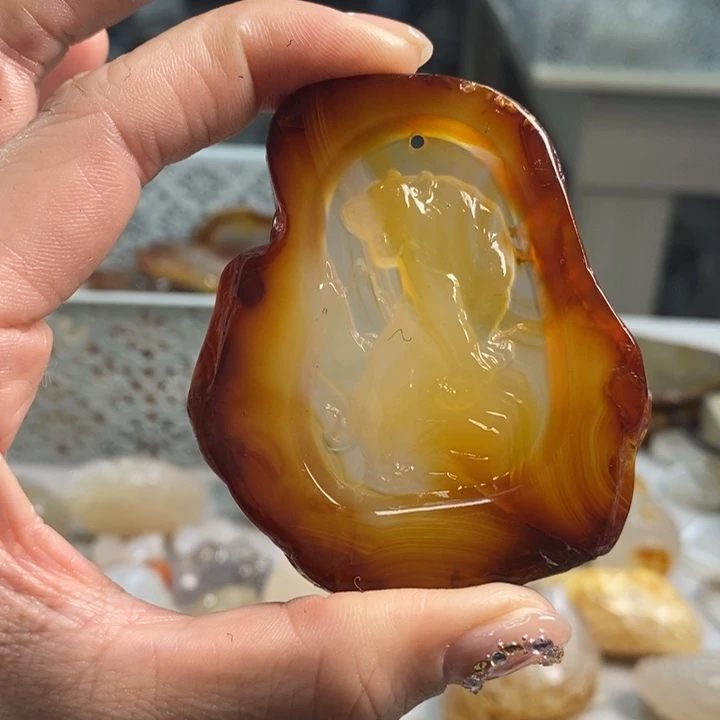 玛瑙/玉髓吊坠(不含链)未镶嵌