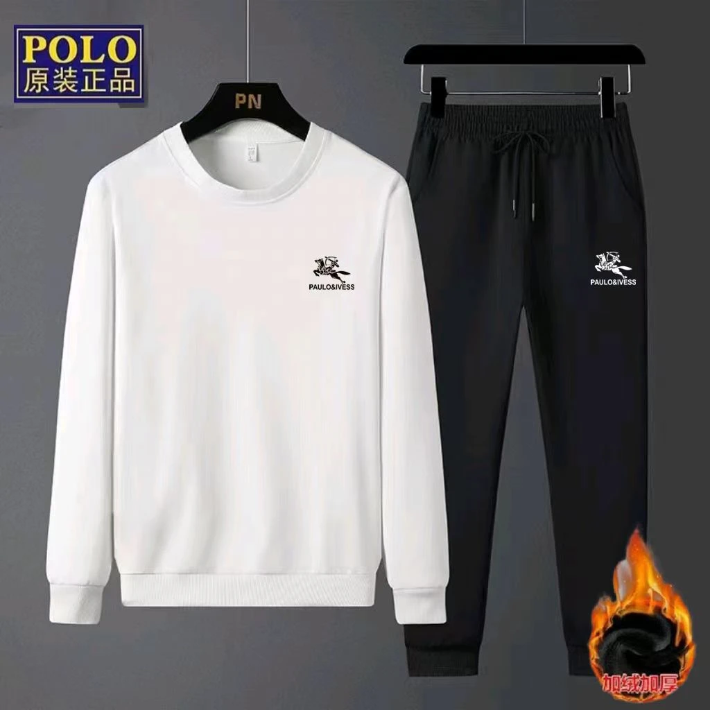 新款加绒卫衣卫裤套装华棉圆领套头卫衣男女同款