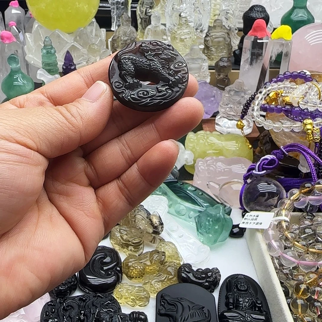 水晶未镶嵌车挂摆件