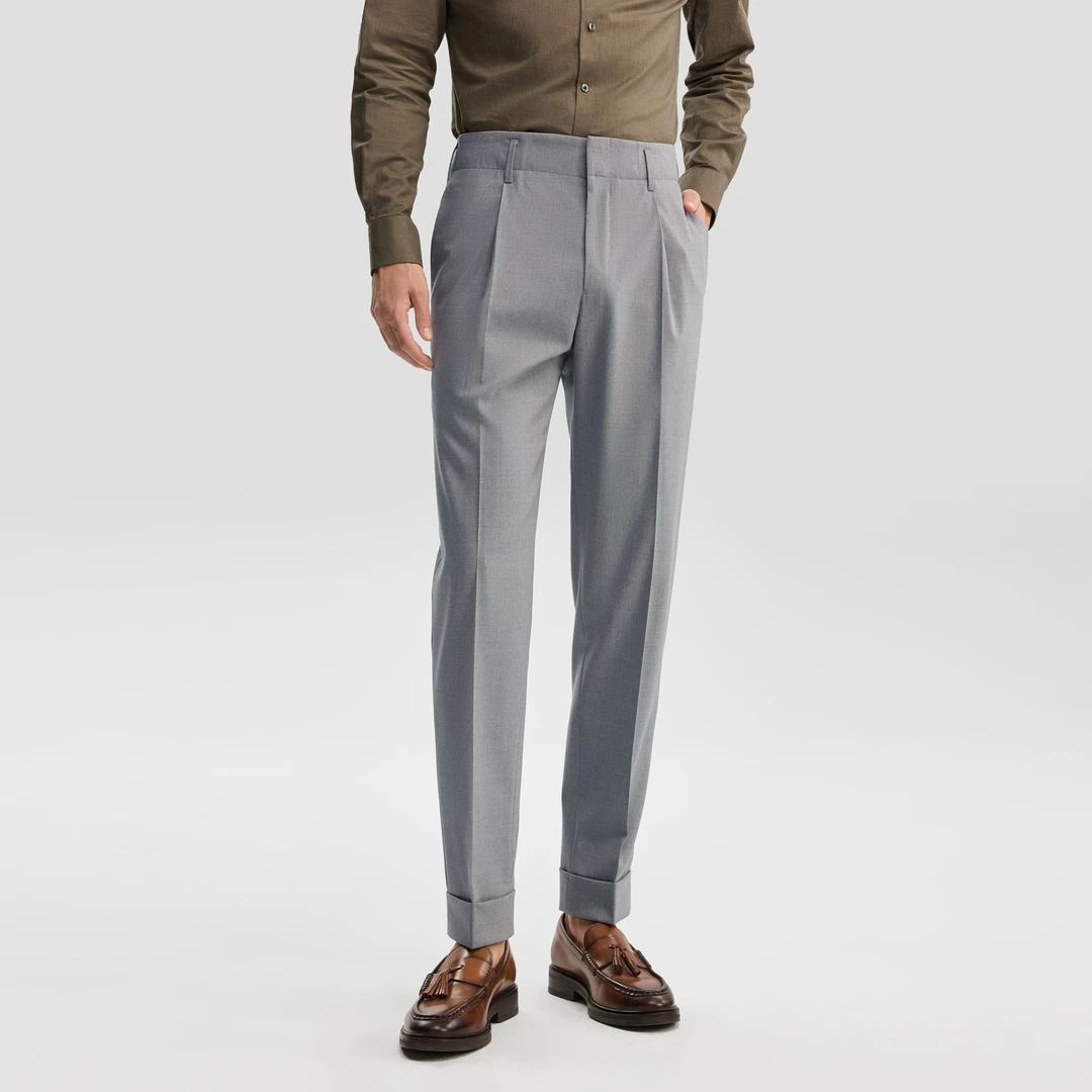 【好莱坞裤】春夏轻薄男士休闲单褶商务西裤