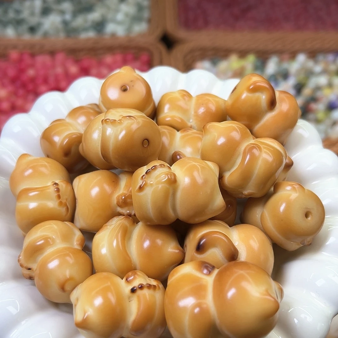 菩提根/象牙果手串3颗大尺寸念佛猫小裂