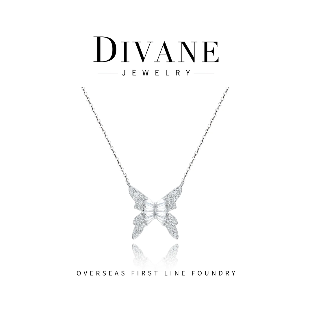 坠链均925银 【蝶意微光】起舞系列高定蝴蝶锁骨链 G0398