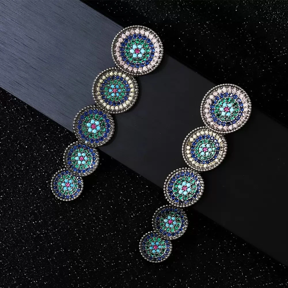 铜合金耳饰 A494女人法式百搭秋冬气质立体优雅女神时尚简约耳环