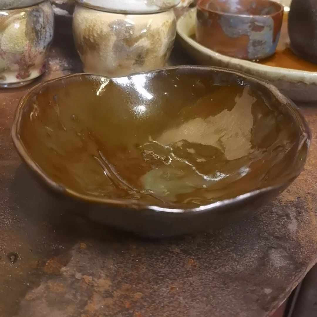 琉***児摆件手工高温原矿窑变