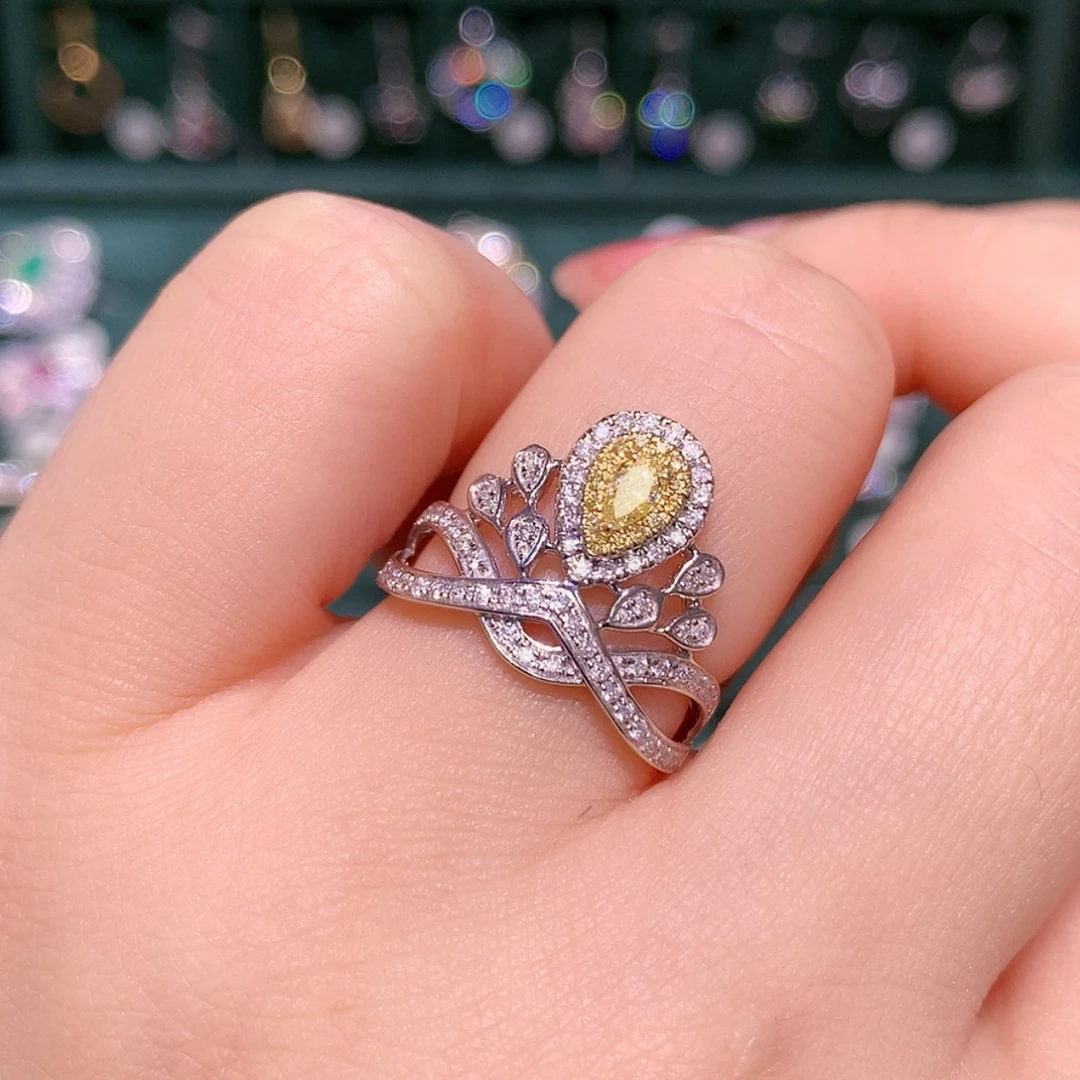 【闪购商品】钻石戒托18K金镶嵌戒指