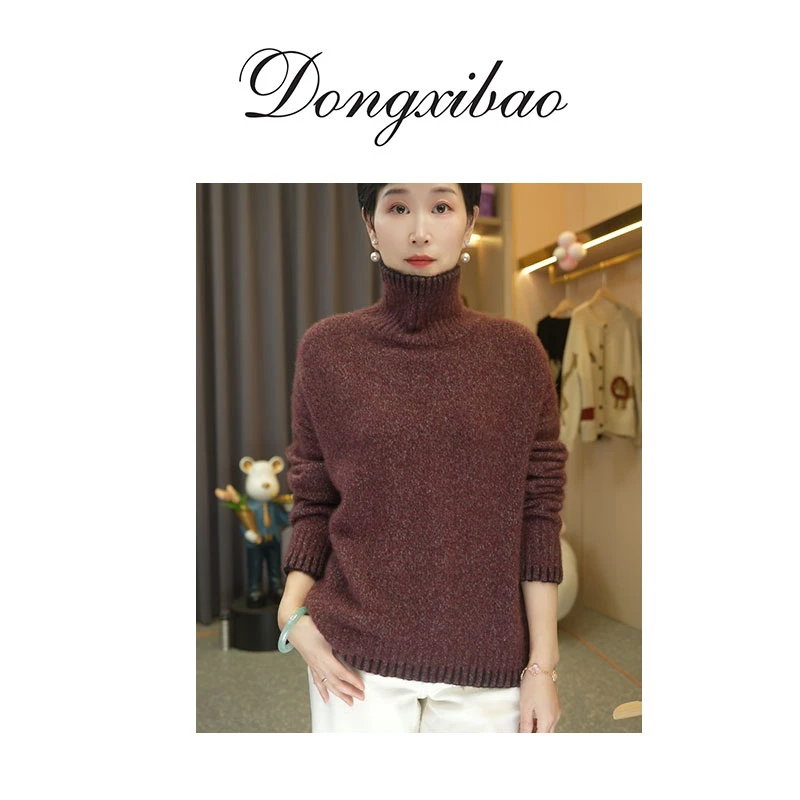 【高龄加厚丝羊绒】纯手工勾边康宝莱白厂丝针织羊绒衫