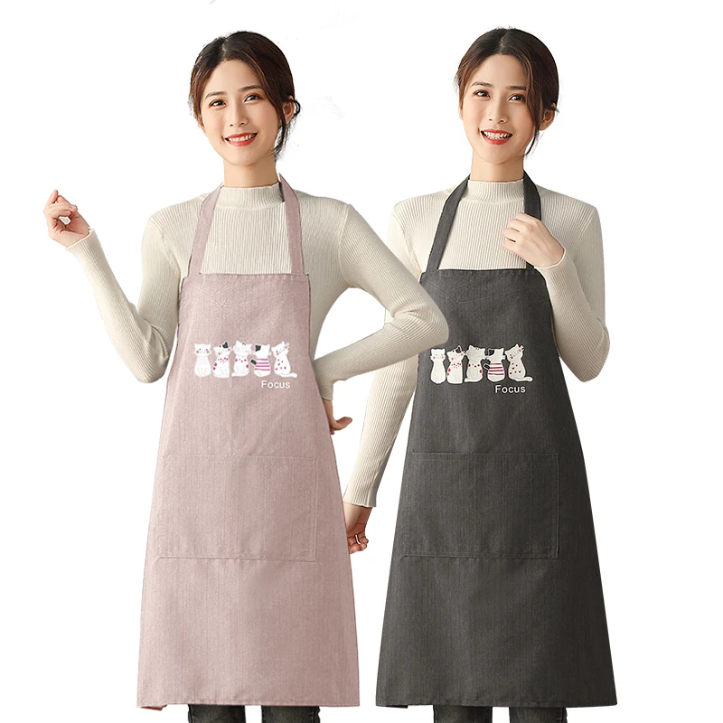 防水复合布围裙厨房家用围腰上班餐饮防油