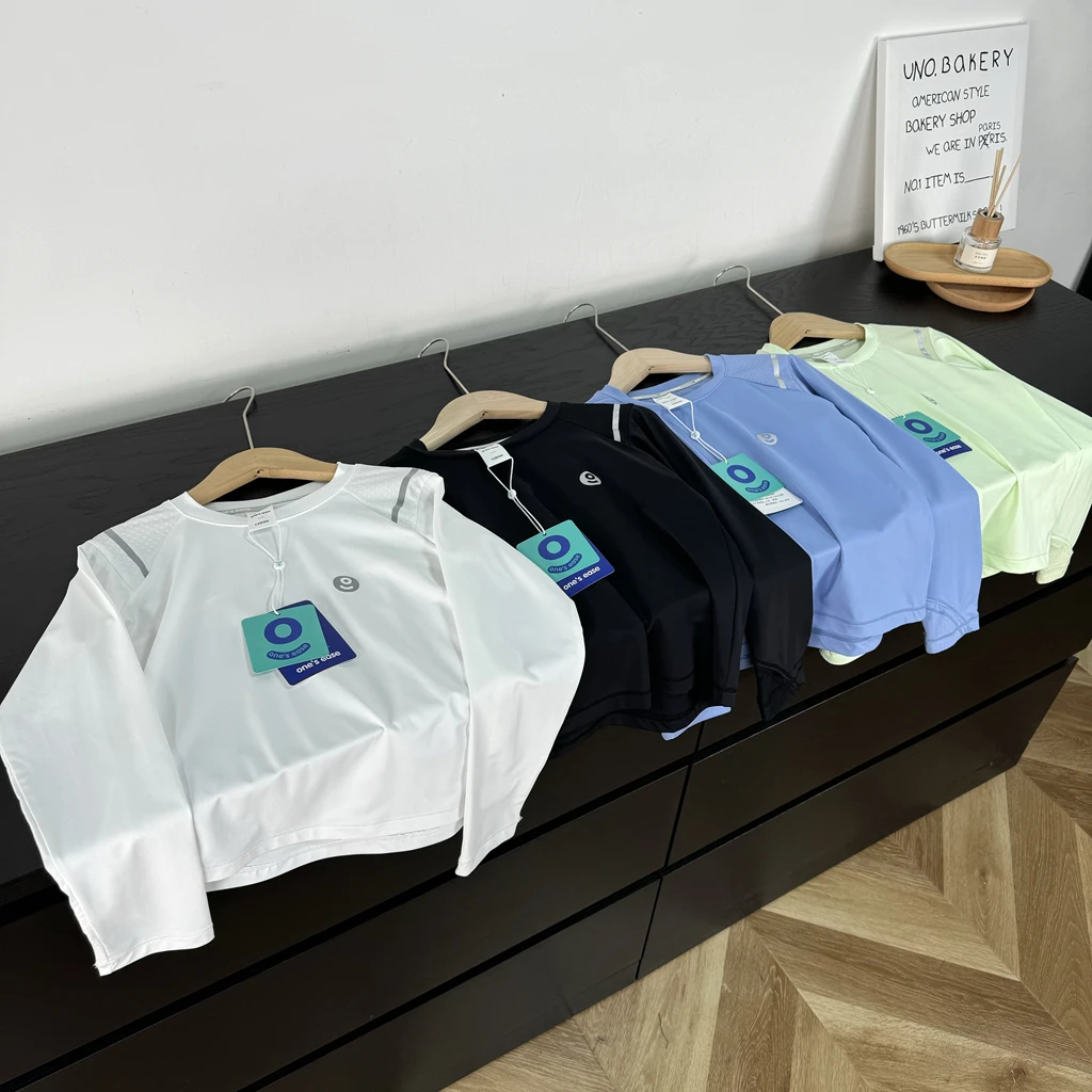 25新男童女童拼接速干长袖T恤中大儿童上衣运动训练服DS108