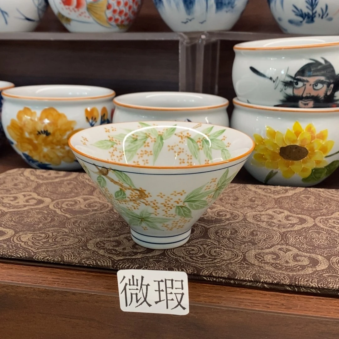 釉下彩老陶泥手工绘制