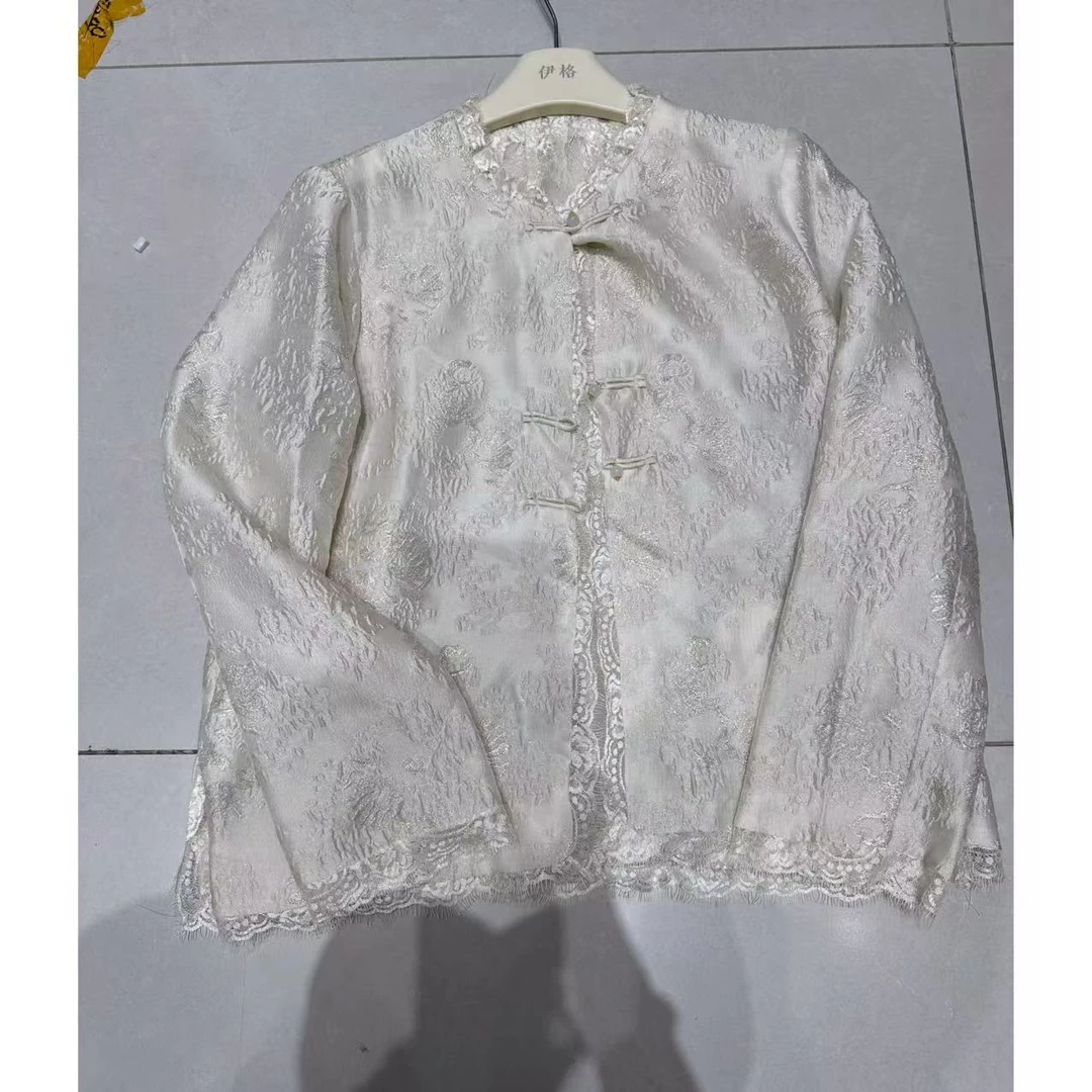 【三懿服饰】2025春季新款重工刺绣新中式花边外套-1309