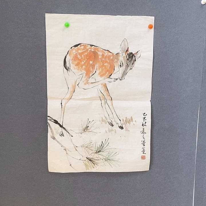 国画白林之45.68手绘画芯