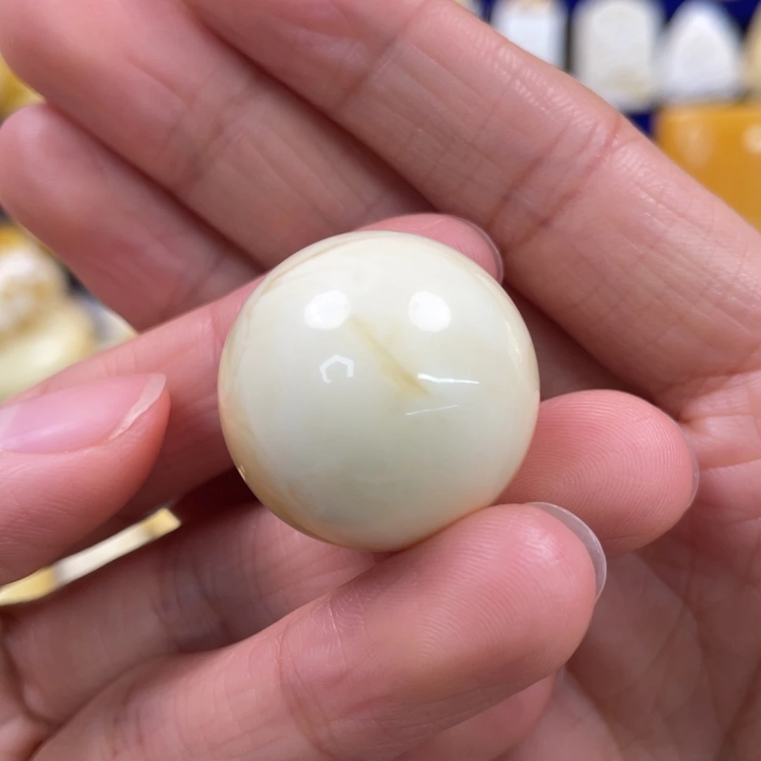 蜜蜡裸石未镶嵌琥珀蜜蜡珠子卡24.6mm