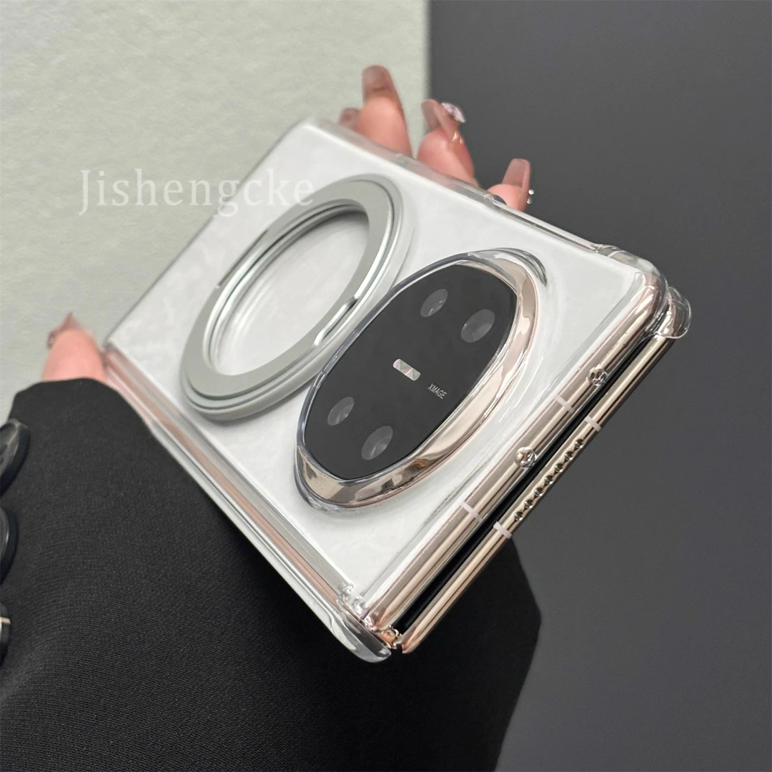 磁吸支架双中轴全包适用华为matex6折叠屏手机壳x5典藏版透明x3硬