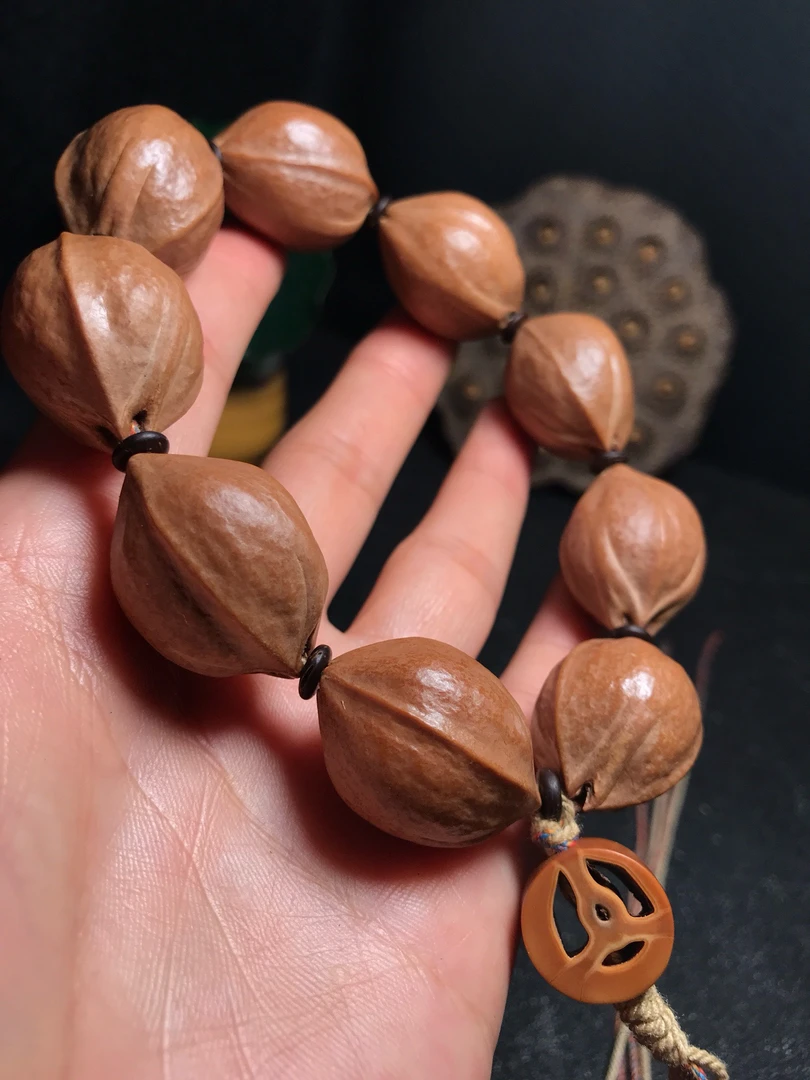 正宗老树铁核素串 梅林铁核素核素串 大尺寸2.0铁核文玩手串