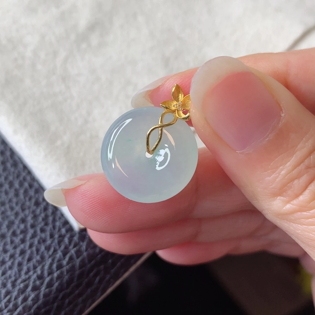 【闪购商品】吊坠(赠链)18K金镶嵌翡翠