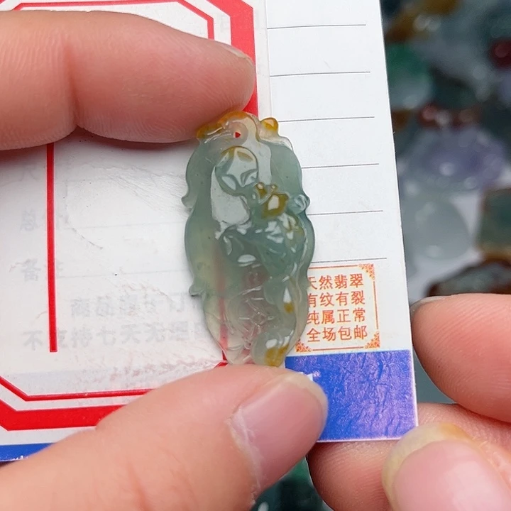 翡翠颈饰未镶嵌金鱼