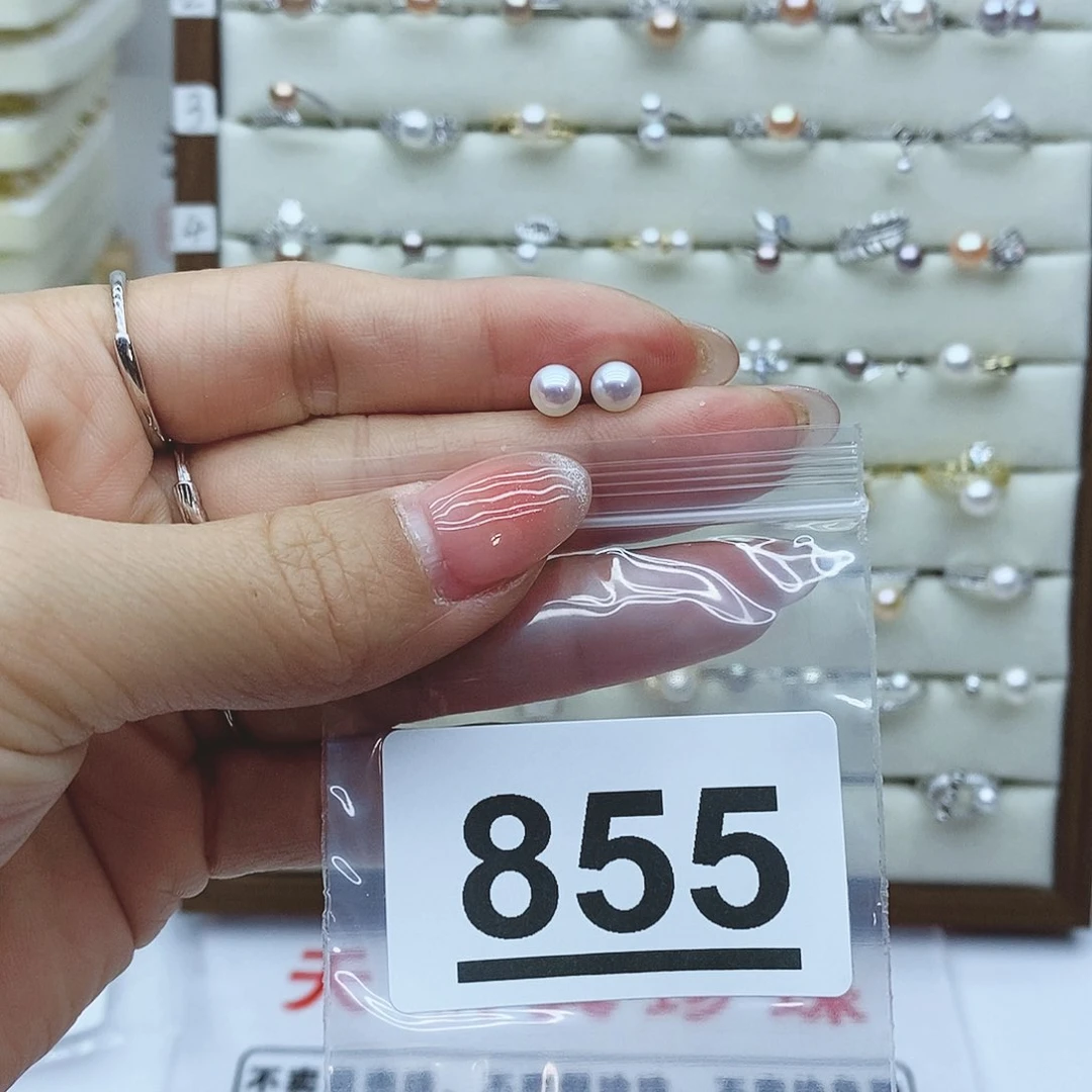 淡水珍珠戒指银S925镶嵌C***h855