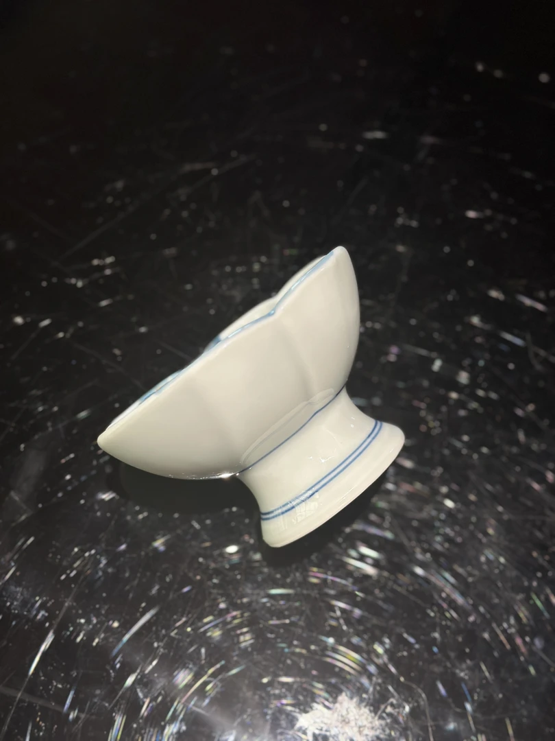 复古中式青花高脚茶点盘禅意设计可作干果坚果盘