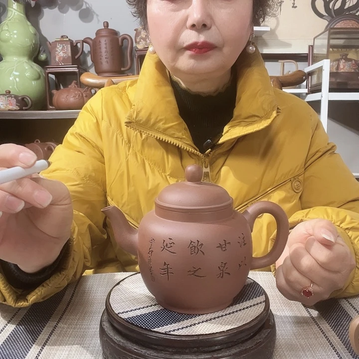 底槽青茶壶四*豆原矿紫砂壶