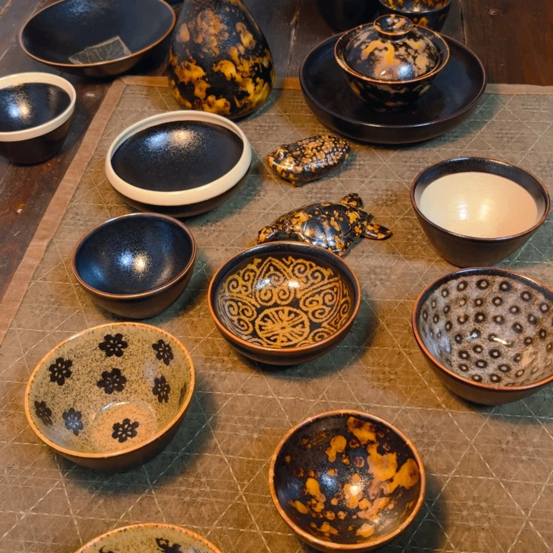 D***e茶盏吉州窑柴窑手工杯