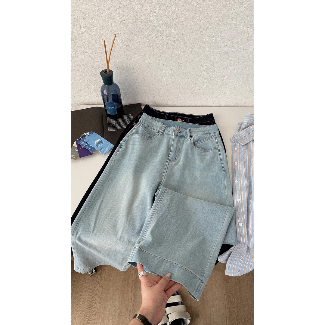 苏安家｜“冰皮糯米牛仔” 品牌专供夏日专属薄款四面弹九分牛仔裤