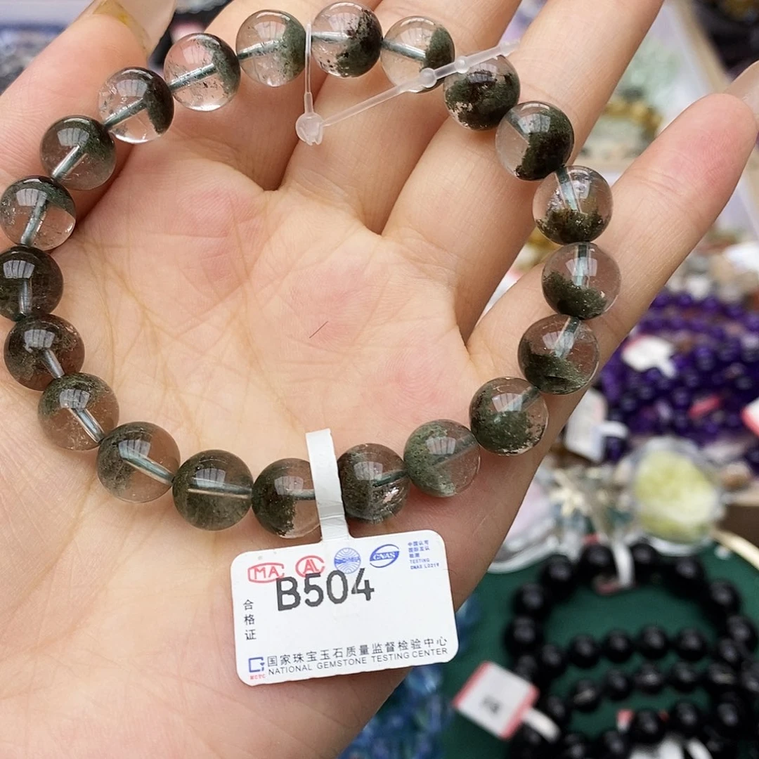 水晶手链未镶嵌B504 绿幽灵 9m+