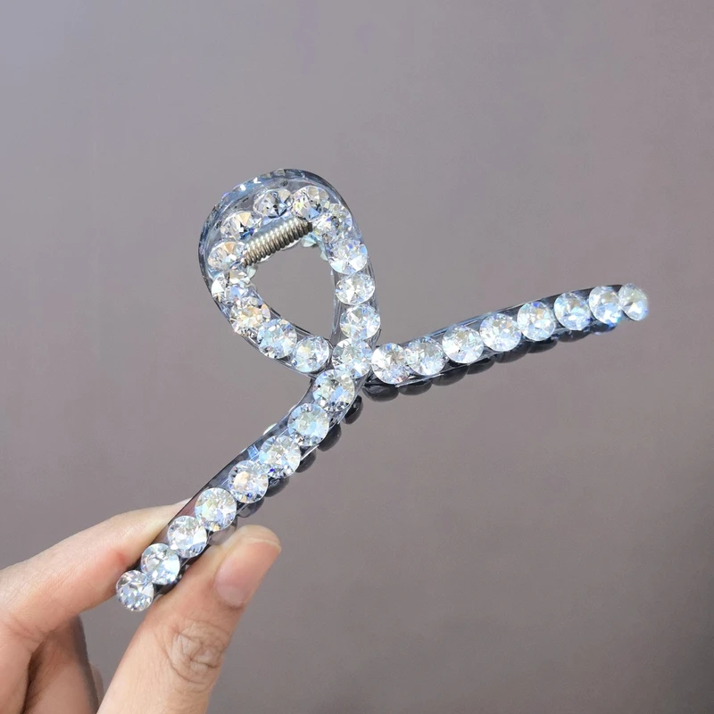 巨闪巨美13公分大抓夹后脑勺盘发施家钻鲨鱼夹新款轻奢发夹小众