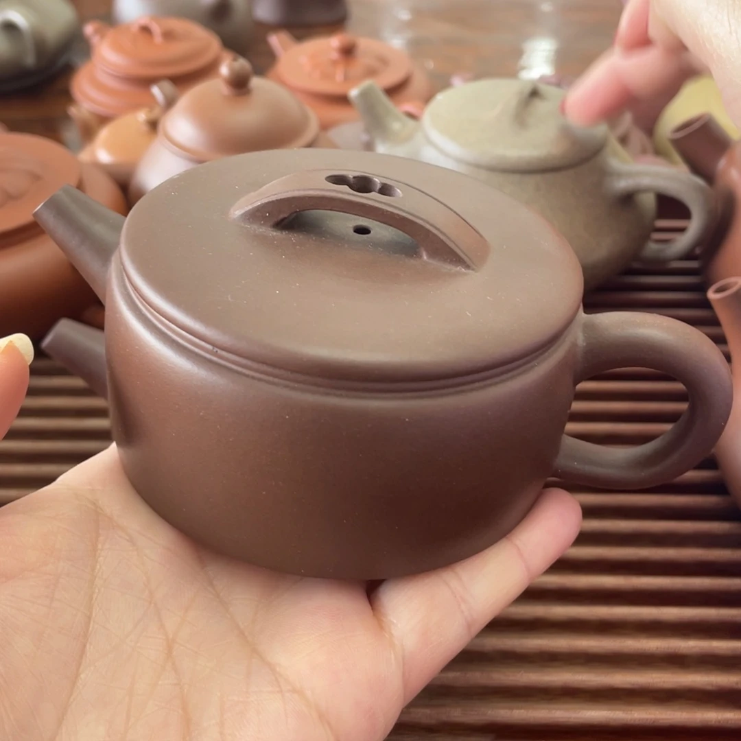 紫砂茶壶汉瓦紫泥150cc