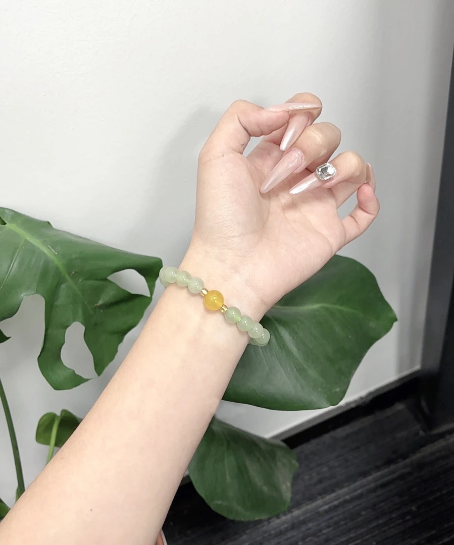 手链-圆珠配搭款/东陵手串百搭素圈