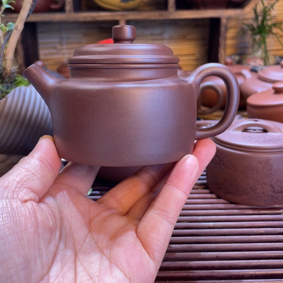 紫砂茶壶德钟一厂老紫泥