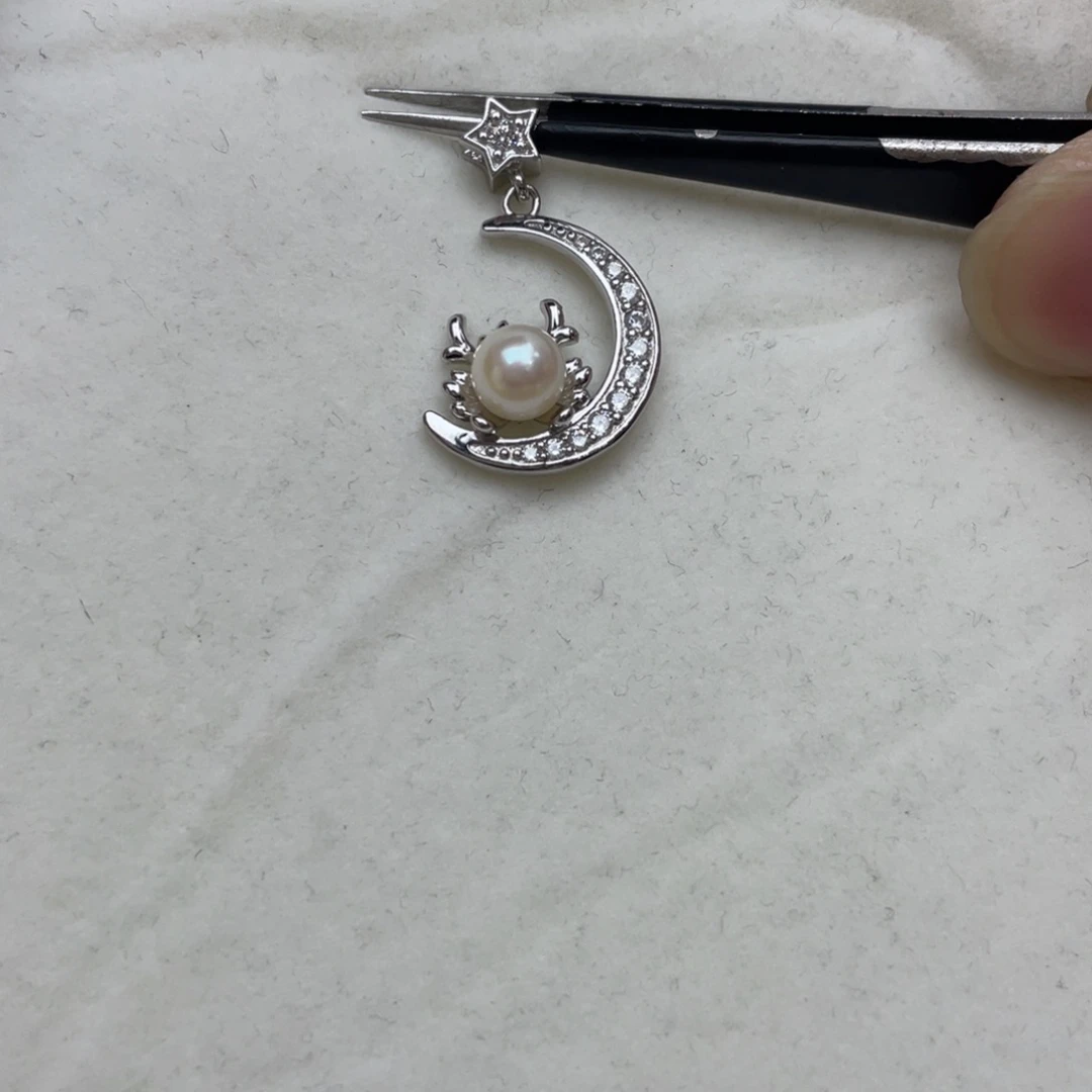 海水珍珠吊坠(不含链)银S925镶嵌