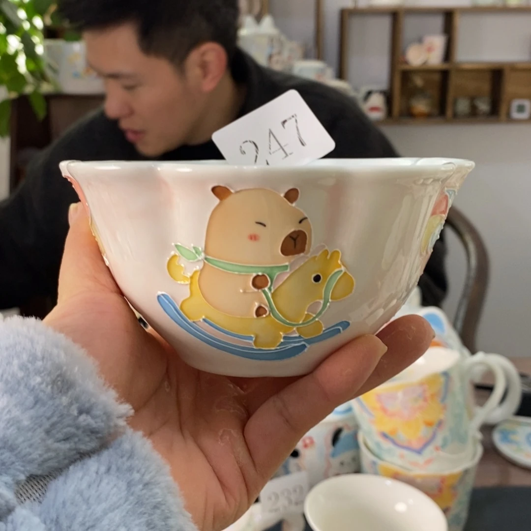 瓷片景德镇釉下彩手绘