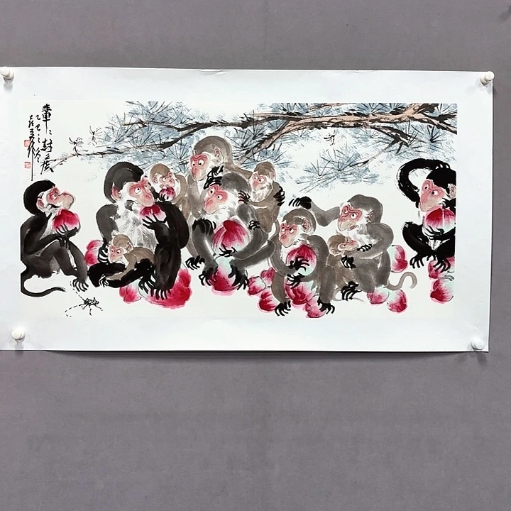 国画亲笔手绘放心去藏